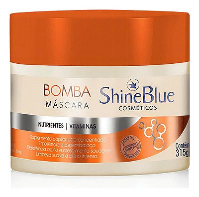 Máscara Bomba Suplemento Capilar Shine Blue Crescimento Saudàvel 315g
