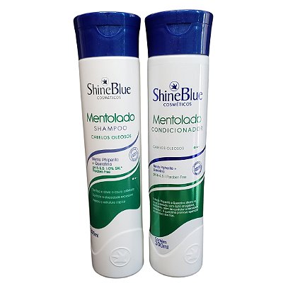 Shine Blue Mentolado Shampoo E Condicionador Cabelos Oleosos