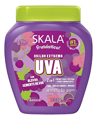 Skala Frutástica Uva Creme Para Hidratar e Pentear 2em1 Potão