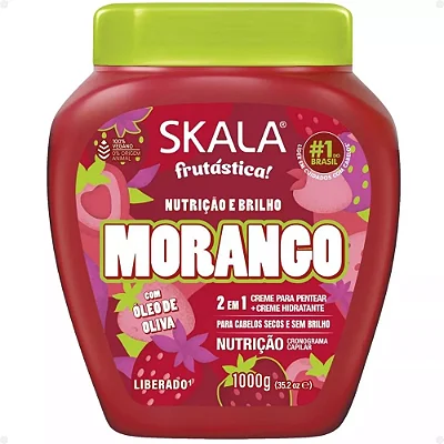 Máscara Nutrição e Brilho Morango 2em1 Skala Frutástica