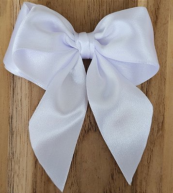 Laço de Cabelo Branco Virginia Fofinho Bico de Pato