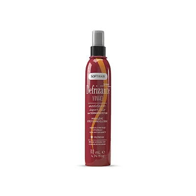 Soft Hair Spray Defrizante Vinho Termoprotetor  Modelador Super Liso 140mL