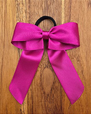 Laço de Cabelo Pink Fofo Elástico Xuxinha Feito no Cetim