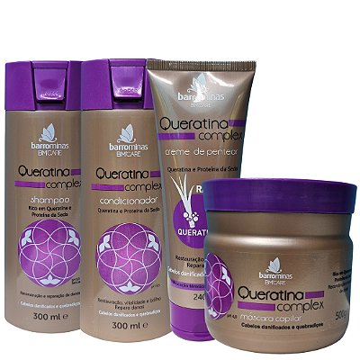 Barrominas Queratina Complex Kit Para Cabelo Danificado Quebradiço