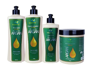 Hábito Cosméticos Kit Óleo de Argan Nutrição Profissional