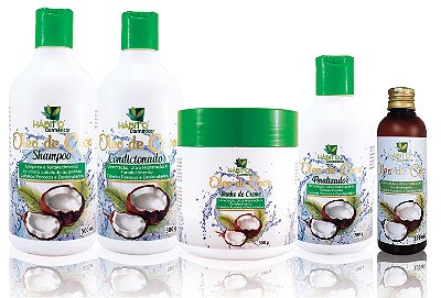 Óleo De Coco Hábito Cosméticos Kit Completo Para Cabelos Porosos E Desidratados
