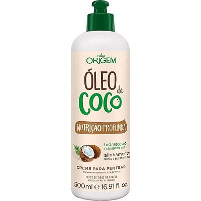 Creme Para Pentear Nazca Origem Oleo De Coco 500ml Nutrição Profunda