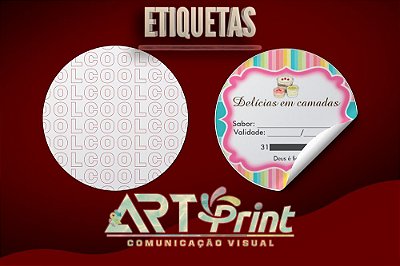 Adesivo Etiqueta vinil Personalizados 3,5CM
