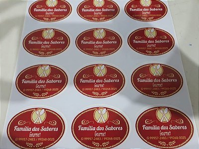 Adesivo Etiqueta vinil Personalizados 5x5 CM
