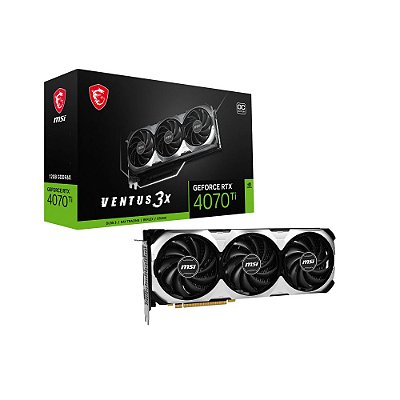 Placa de Vídeo RTX 4070 TI 12GB G6X 192B Ventus 3X Trio OC MSI 912-V513001