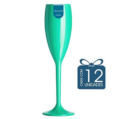 12 Taças Champagne 160 ml Azul Tiffany