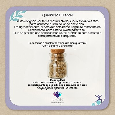 Cartão Personalizado Escalda Pés