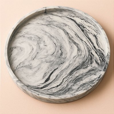 Bandeja Redonda Decorativa Concreto - Pétreo