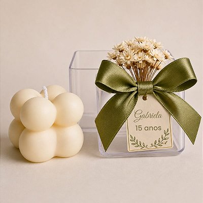 Mini Bubble - Vela Personalizada na Caixa