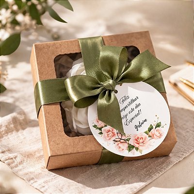 Vela Aromática Peônia Personalizada na Caixa