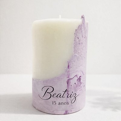 Vela Aromática Personalizada - Base de Concreto