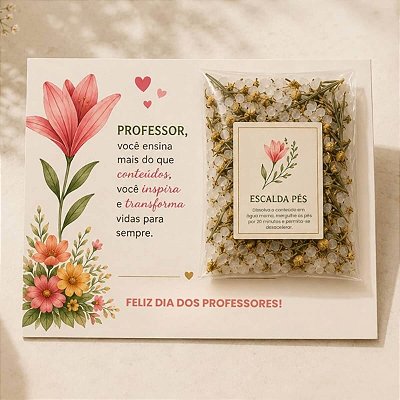Cartão Personalizado Escalda Pés no Saquinho