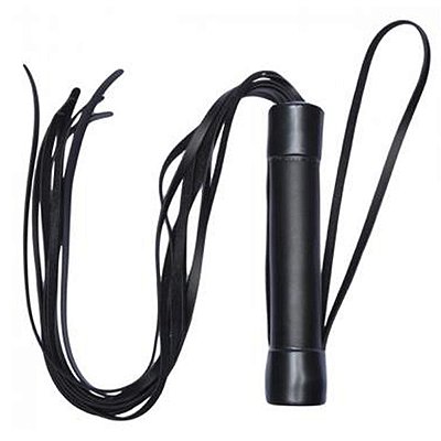 Chicote com 10 Tiras Sado - EX02 - Cor:Preto