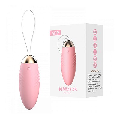 Bullet Recarregável com 10 Modos de Vibração com Controle Remoto via App - BW058A - Cor:Rosa