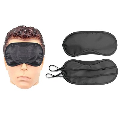 Venda para os Olhos em Tecido Macio e Ajustável - Cor:Preto - SM097