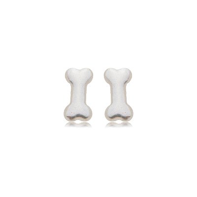 Cartela de Brincos Ossinho - Prata 925 (Contém 12 Pares)