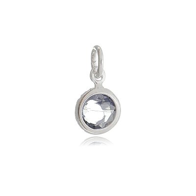 Pingente Embutido 6mm - Lilás - Prata 925 (Contém 5 Peças)