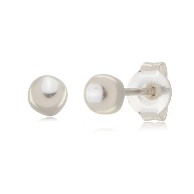 Cartela de brincos bolinha 7mm - Prata 925 (12 pares)