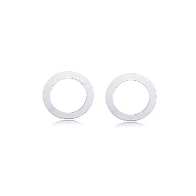 Cartela de brincos vazados - Redondo G - Prata 925 (12 pares)