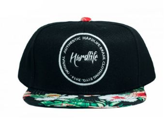 BONÉ HARDLIFE ABA RETA BLACK FLORAL