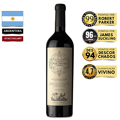 Vinho Gran Enemigo Gualtallary Cabernet Franc 2016