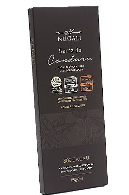 Chocolate Nugali Serra Do Conduru 80% Vegano 85g