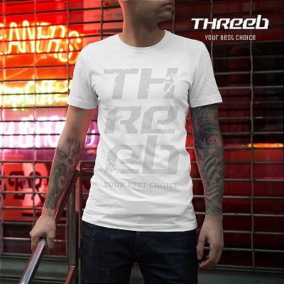 Camiseta Masculina Branca Threeb