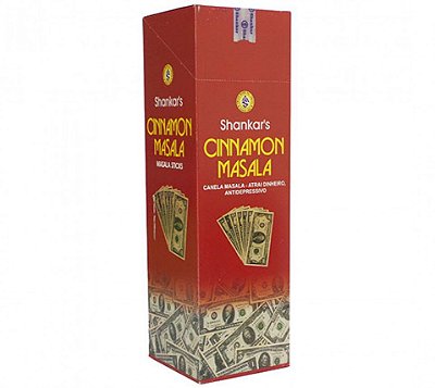 Incenso Indiano Shankar Canela  Chama Dinheiro