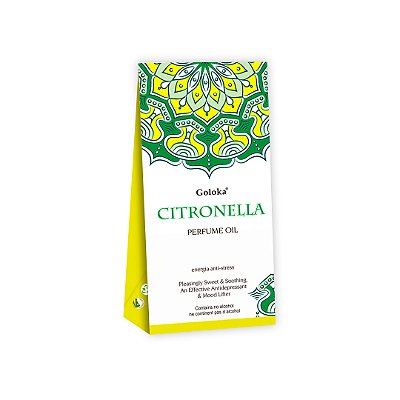 Perfume Indiano Citronela -  Goloka - 10ml - Para pele e Difusor.