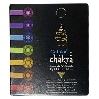 Incenso cone cascata Chakras Goloka 10 Cones