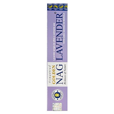 Incenso Massala Golden Nag Lavanda - Paz