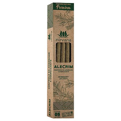 Incenso Natural Alecrim - Nirvana Premium - Cx com 05 varetas