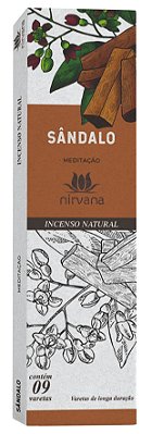 Incenso Nirvana Natural -  Sândalo - Linha Tradicional