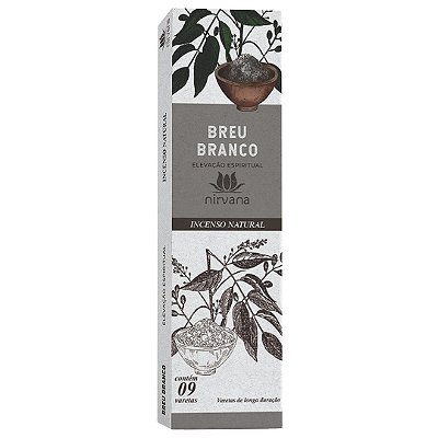 Incenso Nirvana Natural - Breu Branco - Linha Tradicional