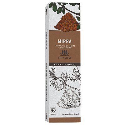 Incenso Nirvana Natural - Mirra - Linha Tradicional
