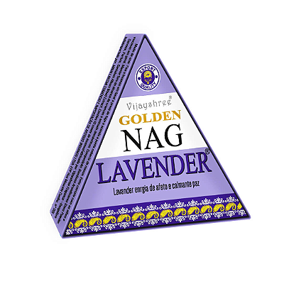 Incenso Cone Cascata Golden Nag Cx Triangular - Lavander