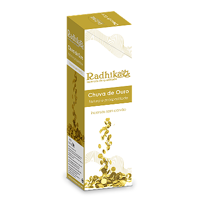 Incenso Radhika Caixa Box Fechada - Chuva de Ouro