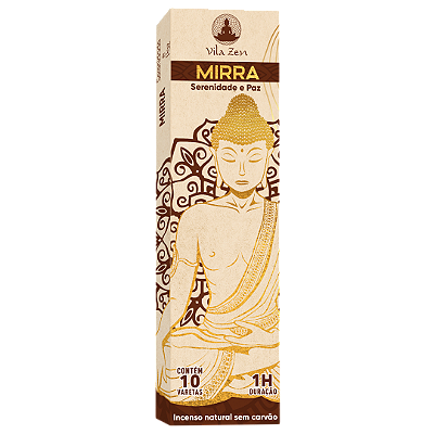 Incenso Natural Vila Zen - Mirra - Serenidade e Paz