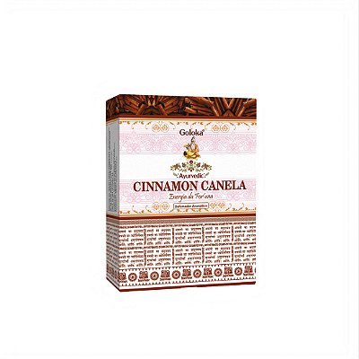 Incenso Cone Cascata Goloka Canela Prosperidade
