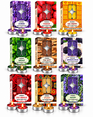 KIT 6 MINI VELAS GOLOKA VELA PERFUMADA