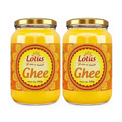 Kit 2 Ghees Lotus Tradicional 500g Zero Lactose