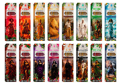 KIT COMPLETO INCENSOS VILA ZEN UMBANDA COM 20 AROMAS