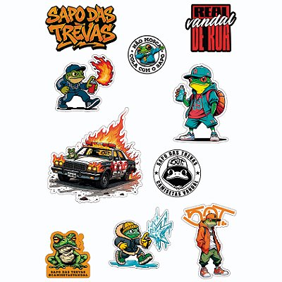 Cartela de Adesivos - VANDAL x Sapo Das Trevas - Vol. 1