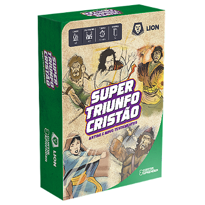 Jogo de Cartas Super Triunfo Cristão (AT e NT) + Livreto Versículos para Aprender