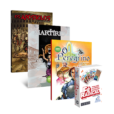 COMBO MISSIONÁRIOS: FÉ RADICAL+MARTIRIO+APÓSTOLOS+PEREGRINO